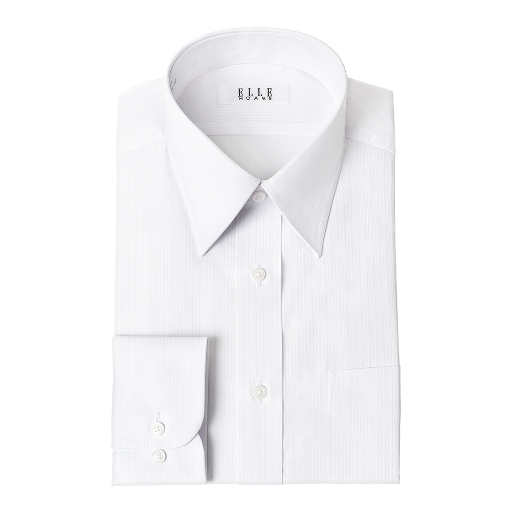 ワイシャツ ホワイト ドビー ELLE HOMME
