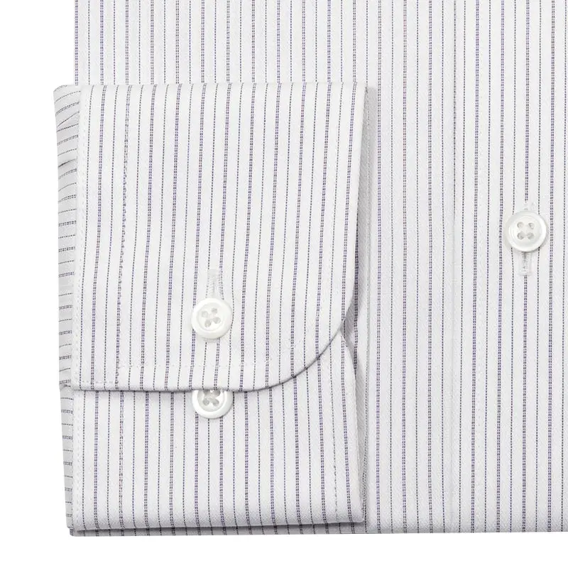 ワイシャツ ストライプ パープル ブロード ELLE HOMME｜CHOYA SHIRT