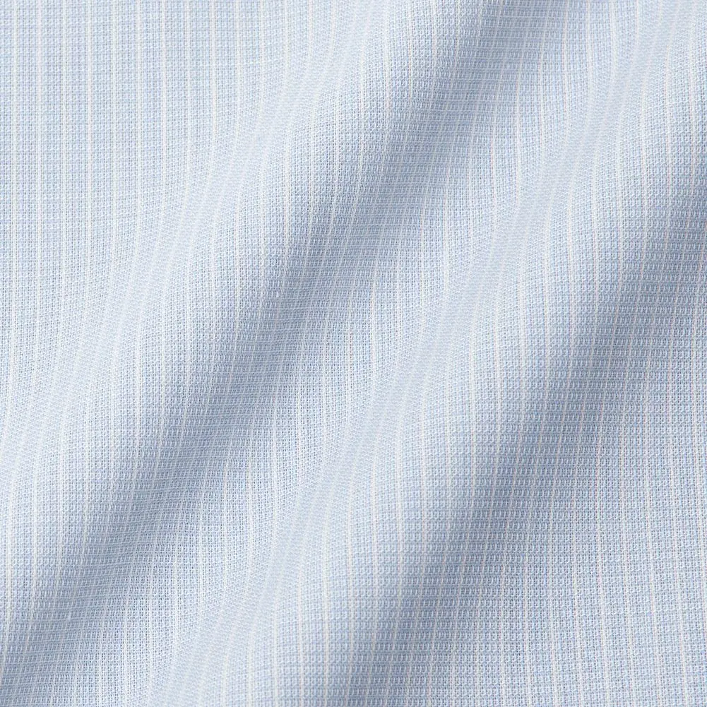 半袖ワイシャツ ストライプ ブルー ひやっとクール ELLE HOMME