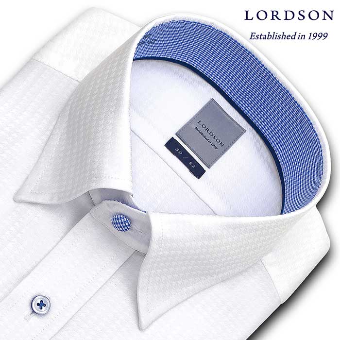 LORDSON 長袖スナップダウン ホワイト ワイシャツ