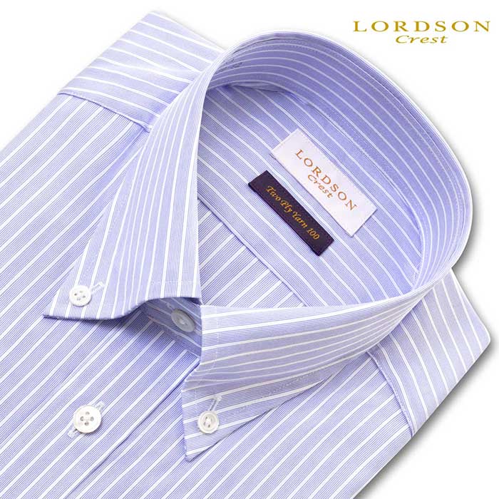 長袖ボタンダウン ワイシャツ スリムフィット LORDSON Crest