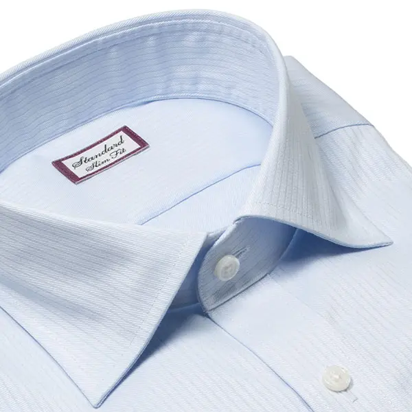 ワイシャツ スリムフィット ストライプ ブルー ドビー ｜CHOYA SHIRT