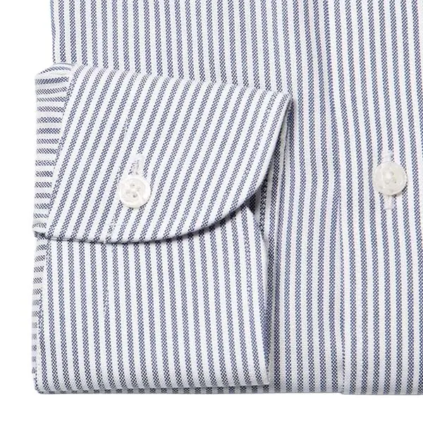 ワイシャツ スリムフィット ストライプ ネイビー ｜CHOYA SHIRT