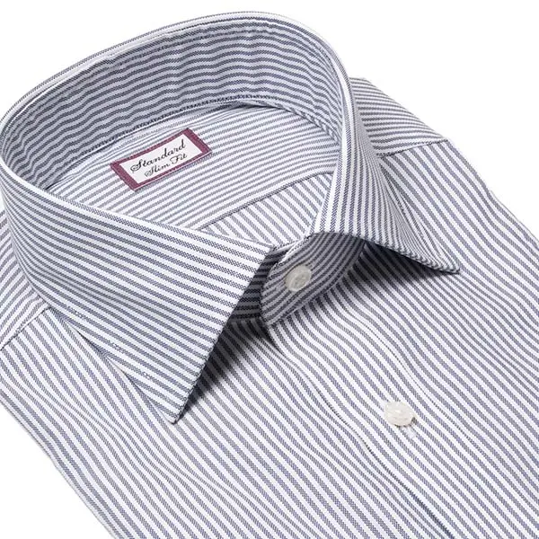 ブルネロクチネリ メンズ スリムフィット ストライプシャツ Lサイズ ワイシャツ スリムフィット ストライプ ネイビー ｜CHOYA SHIRT
