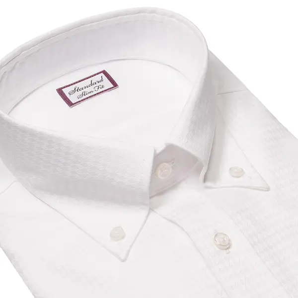ワイシャツ スリムフィット ホワイト ドビー ｜CHOYA SHIRT（チョーヤ