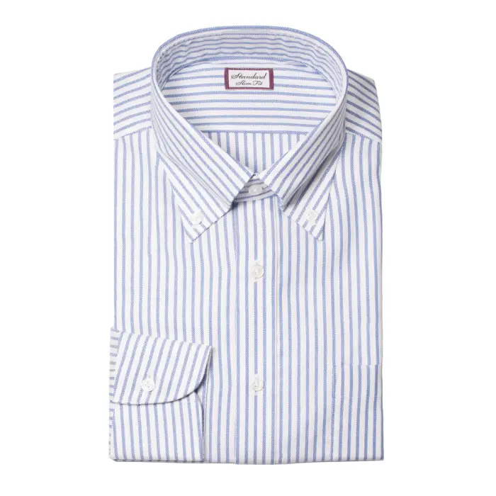 ワイシャツ スリムフィット ストライプ ブルー ｜CHOYA SHIRT