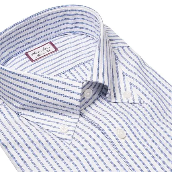 ワイシャツ スリムフィット ストライプ ブルー ｜CHOYA SHIRT