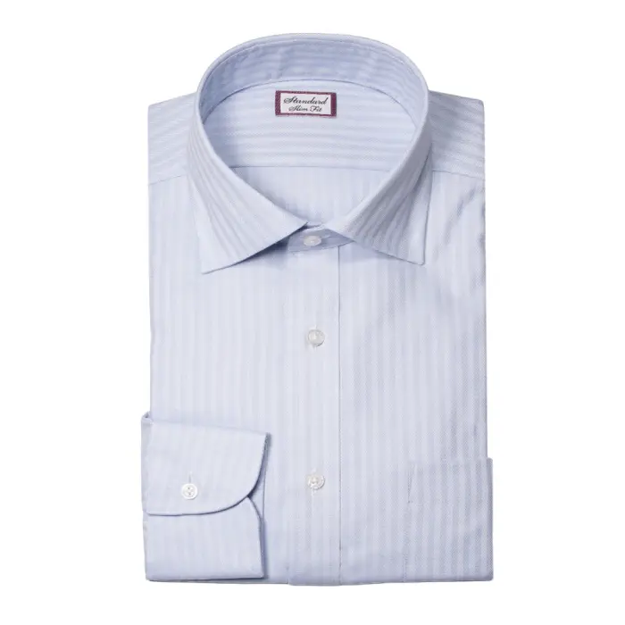 ワイシャツ スリムフィット ストライプ ネイビー ｜CHOYA SHIRT
