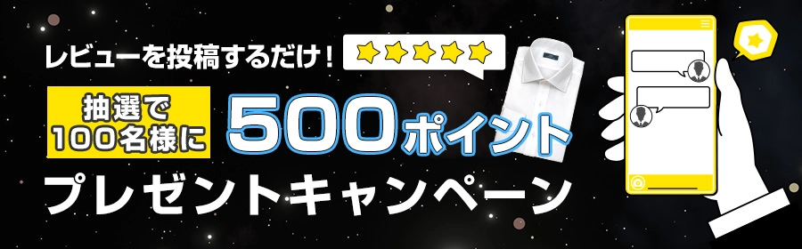 レビュー投稿 抽選で合計100名様に500ptプレゼントキャンペーン