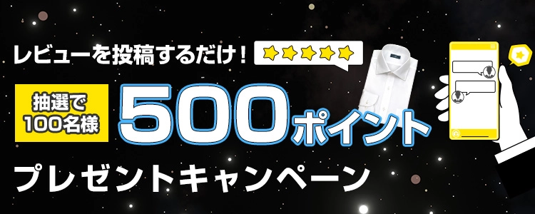 レビュー投稿 抽選で合計100名様に500ptプレゼントキャンペーン