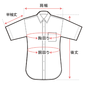 半袖の採寸